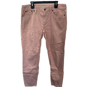 J. Crew‎ Pink Stretch Straight Leg Pants Soft Feel Size 30